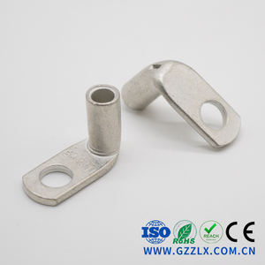 Listelenen için otomotiv sıkma terminali LYF 90 derece açı bakır boru terminalleri kablo pabucu pil terminali mat kalay kaplama - Product Image 3