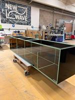 Kits d'aquariums DIY en plastique acrylique Lucite 600L écologiques avec pompes à eau, éclairages LED et accessoires, emballés en boîte