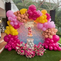 Kit d'arche de ballons mats de tailles variées, ensemble de ballons réutilisables pour fête, baby shower, anniversaire
