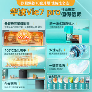 <span class=keywords><strong>Lave</strong></span>-<span class=keywords><strong>vaisselle</strong></span> Hualing Vie7Pro entièrement automatique, compact, encastrable, <span class=keywords><strong>pour</strong></span> usage domestique, commande tactile, garantie 72 mois, désinfection - Product Image 2