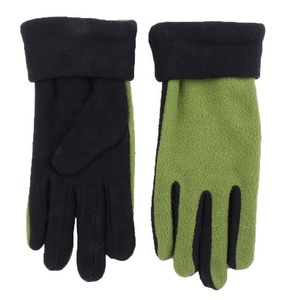 Gant en <span class=keywords><strong>polaire</strong></span> monocouche pour femmes OEM 2 tons de couleurs Gant en <span class=keywords><strong>polaire</strong></span> personnalisé pour hommes avec logo brodé - Product Image 1