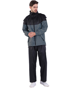 Men's <b>Waterproof</b> Windbreaker <b>Jacket</b> with Hood Stand Collar Color Blocking Sporty Style Spring Casual Wear - Product Image 1