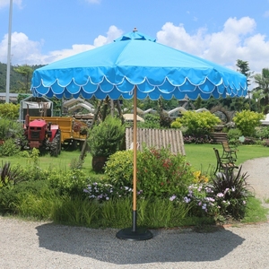 Glamping dos capas sombrillas con flecos sombrillas al aire libre boda resistente viento alto sombrilla de playa sombrillas con arena - Product Image 3