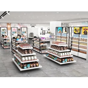 Muebles de Exhibición para Productos de Belleza, Estantes Multi-Nivel para Salón, Iluminación LED, Mostrador de Exhibición para Cosméticos y Cuidado de la Piel - Product Image 1