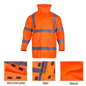 Veste de sécurité réfléchissante de construction d'hiver en polyester de meilleure conception en gros - Product Image 6