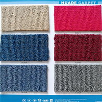 Rouleaux de moquette moderne 100 % polypropylène écologique imperméable à poils moyens et bouclés - Vente en gros usine pour salon, du mur au mur
