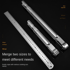 9.8'' 15.6'' INCH Kitchen <strong>Tongs</strong> Stainless Steel Cooking Food <strong>Tongs</strong> Outdoor Barbeque Grilling <strong>Salad</strong> Fish Thick Steak - Product Image 3