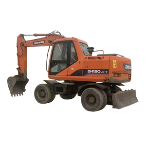 Meilleur prix Doosan DH150LC-7 DH150W-7 usage pelle sur pneus 15 tonnes pelleteuse d'occasion en bon état en stock - Product Image 1