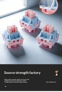 ชุดสวิตช์คีย์บอร์ดแบบ Hot-Swap 5 พิน แบบ Linear พร้อมสารหล่อลื่นจากโรงงาน ระบบสัมผัสเบา/เสียงไพ่นกกระจอก คีย์แคปแบบกำหนดเอง สำหรับของเล่น Fridget - Product Image 2