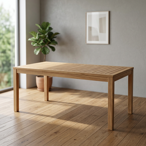 Price Knock Outdoor Solid Wood <b>Rectangle</b> Dining <b>Table</b> Contemporary Design Teak Foldable Durable Waterproof Outdoor Furniture - Product Image 3
