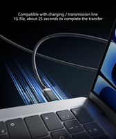 Kabel USB Tipe-C TKT dengan Layar Display - Pengisian Cepat & Transfer Data Nylon 120W Kompatibel Multi-Perangkat untuk Komputer