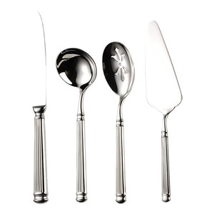 Cuillère à dessert épaissie en acier inoxydable 304 forgé, couteau, fourchette, cuillère de style colonne romaine, spatule à gâteau pour hôtel et cuisine occidentale - Product Image 5