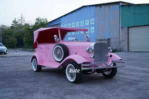 Voiture électrique rétro vintage 4 places, couleur personnalisée en usine, pour cérémonie de mariage et visites de parcs - Product Image 3