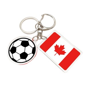 Porte-clés en acrylique 2026 Football – Souvenir drapeaux Allemagne, France, Amérique, Mexique – Pendentif de sac, ornements, cadeau promotionnel de football - Product Image 5