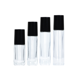 Wholesale 5ml 8ml 10ml 15ml Clear Thickened Glass <strong>Roll</strong>-<strong>on</strong> <strong>Bottles</strong> with Black Plastic Caps Essential Oil Glass <strong>Bottle</strong> - Product Image 6