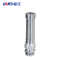 IP68 M Gewinde 304 Edelstahl Biege feste Kabel verschraubung Wasserdichte Steck verbinder Flexible Verbindung