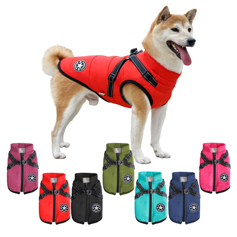 Vente en gros Manteaux d'hiver imperméables à la mode pour chiens Vestes Vêtements de créateurs pour chiens Vêtements hydrofuges pour chiens Vêtements pour animaux de compagnie