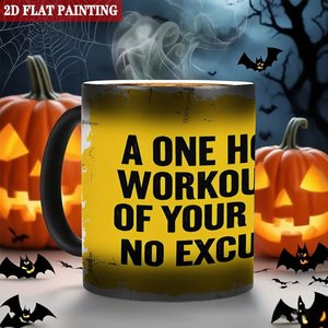 Magic Color Changing Mug 11oz <b>Ceramic</b> Heat Activated Frosted Black Daily Drinking <b>Cup</b> - Product Image 6