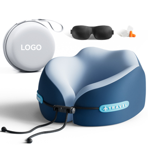 Có thể gập lại hình chữ <span class=keywords><strong>U</strong></span> Bộ nhớ bọt cổ gối với massage Tính năng du lịch & máy bay Nap gối cổ tử cung cột sống hỗ trợ cho xe sử dụng - Product Image 1
