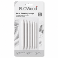 FLOWood 6 Estompes à papier, tailles assorties, à double pointe, pour croquis et ombrage, outils d'art
