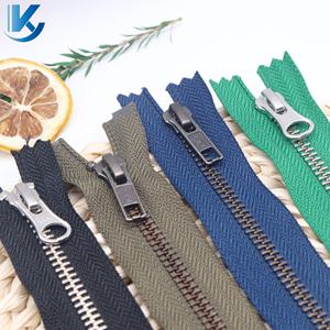 5 # النحاس الفضة معدن سحاب مصنع الجملة عالية الجودة سحاب مجتذب يمكن تخصيصها لسترة الجينز - Product Image 2