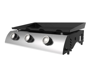 Panneau de commande en acier inoxydable, 3 brûleurs, Barbecue à dessus plat, Barbecue, Grill à <span class=keywords><strong>gaz</strong></span>, <span class=keywords><strong>Plancha</strong></span> <span class=keywords><strong>avec</strong></span> <span class=keywords><strong>chariot</strong></span> - Product Image 2