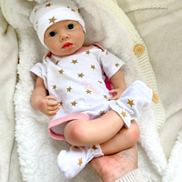 Poupée Bébé Reborn LouLou en Silicone Corps Entier avec Yeux Ouverts, 18 Pouces, Jouet Interactif Parent-Enfant