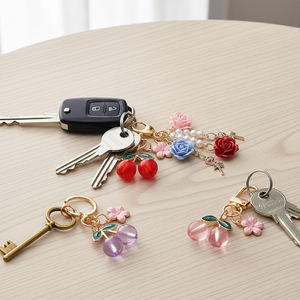 พวงกุญแจโลหะผสมสไตล์ญี่ปุ่นแบบขายส่ง งานสั่งทำ ลายเรซิ่น กุหลาบ คามิลเลีย เชอร์รี่ <span class=keywords><strong>ซากุระ</strong></span> สำหรับรถยนต์ กระเป๋า USB หรือใช้เป็นจี้ห้อย - Product Image 2