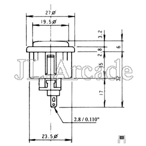 Bouton poussoir de jeu d'arcade de marque Sanwa OBSF 24mm/30mm pour machine de jeu d'arcade Pandora - Product Image 6