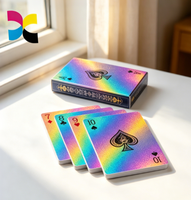 Boîte de jeu de cartes personnalisées imprimées, finition holographique, papier écologique certifié, cartes de jeu personnalisées pour les fêtes et le divertissement
