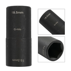 Llave de impacto de 1/2 pulgada, 18.5mm x 19.5mm, para buje de rueda, de longitud profunda, con diseño de giro, para piezas dañadas - Product Image 5
