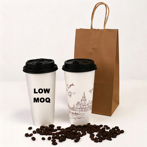 Gobelets en papier jetables à paroi simple pour café, de 8 oz à 22 oz, avec couvercles, pour tailles 8 oz, 12 oz, 14 oz, 16 oz, 22 oz, à faible MOQ et prix abordable - Product Image 1