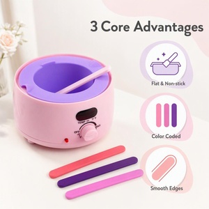 Bâtonnets de cire en silicone réutilisables pour épilation, spatules à cire, accessoires de dépilatoire, bâtonnets de cire pour la fusion de la cire en salon, vente en gros, OEM, ODM - Product Image 4