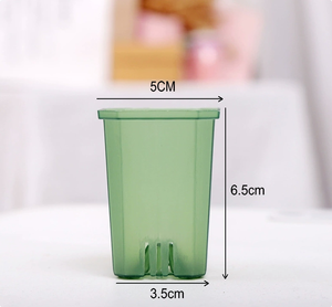 Decorazione da giardino vaso di fiori in plastica per Bonsai di plastica piccolo quadrato resistente da 5cm /1.97 pollici - Product Image 3