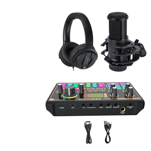 Podcast Desktop Recording Musical Full Set <b>Microphone</b> Noise Cancelling Live Broadcast Sound Card Multiple Sound Effects Monitor - Product Image 1