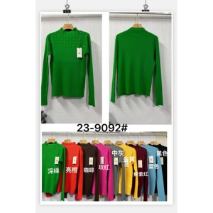 คอลเลกชั่นเสื้อสเวตเตอร์สไตล์เกาหลีสำหรับผู้หญิงเสื้อถักโลโก้ด้านหน้าแฟชั่นฤดูใบไม้ร่วงฤดูหนาว - Product Image 1