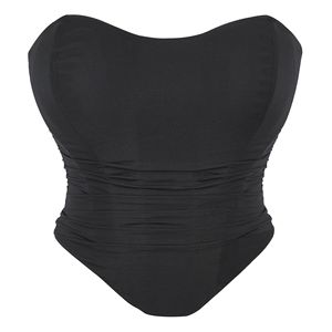 Shaper corpo da donna Top corsetto da ragazza Overbust Lingerie Bustier Top nero bianco vittoriano corsetti - Product Image 4