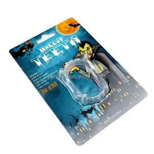 Logo personalizzato di Halloween in plastica con denti di vampiro per festa Horror di Halloween zanne luminose per denti di vampiro giocattoli divertenti - Product Image 3