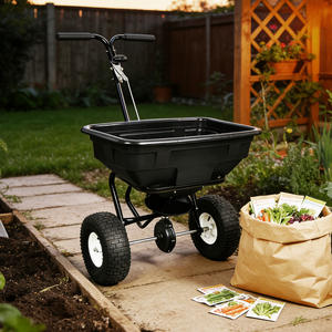 موزع أسمدة زراعية كبير السعة من وينسلو وروس بوزن 56 كجم، موزع بذور وسماد للحدائق يتم المشي خلفه مع عجلة هوائية - Product Image 1