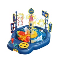 Jeu d'aventure de train à boules flottantes électriques avec télécommande et volant, jeu de société de défi de traversée de boules flottantes