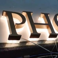 Letrero Metálico 3D Personalizado para Negocios, Letrero Luminoso LED para Exteriores, Logotipo para Fachada de Tienda, Letras de Canal Retroiluminadas para Publicidad de Empresas en Centros Comerciales