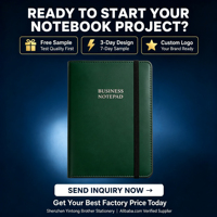 Cuaderno de Negocios de Cuero PU con Banda Elástica y Logotipo Personalizado de la Marca YT, Juego de Bolígrafos Metálicos, Encuadernación Cosida de Tapa Dura, para Oficina Corporativa
