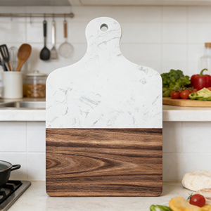 <span class=keywords><strong>Planche</strong></span> <span class=keywords><strong>à</strong></span> <span class=keywords><strong>découper</strong></span> écologique et alimentaire, grande plaque <span class=keywords><strong>en</strong></span> bambou, mangue, ananas, <span class=keywords><strong>verre</strong></span> rose, bois d'acacia et marbre blanc - Product Image 5