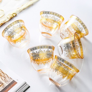 แก้ว<span class=keywords><strong>ชา</strong></span>แก้ว<span class=keywords><strong>ใส</strong></span>ลายนูนสี<span class=keywords><strong>ทอง</strong></span> แก้วกาแฟแก้ว<span class=keywords><strong>ใส</strong></span>แบบตุรกี แก้วน้ำขนาดเล็กทนความร้อนสำหรับกาแฟอาหรับ เอสเพรสโซ <span class=keywords><strong>ชา</strong></span> - Product Image 5