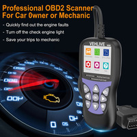 Lector de código de error V850, función OBD2 completa, herramienta de diagnóstico automático, Monitor de batería, varios idiomas
