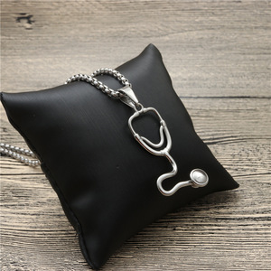 Collar con Colgante de Estetoscopio, Joyería de Moda Unisex de Aleación de Zinc Dorada, Regalo - Product Image 2