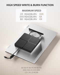 Grabadora de <span class=keywords><strong>Blu</strong></span>-<span class=keywords><strong>Ray</strong></span> Portátil, Grabadora Externa de BD, Reproductor de <span class=keywords><strong>Blu</strong></span>-<span class=keywords><strong>ray</strong></span> RW, <span class=keywords><strong>Lector</strong></span> USB 3.0 Tipo-C <span class=keywords><strong>para</strong></span> <span class=keywords><strong>PC</strong></span> de Escritorio, Windows 11/10, Mac OS - Product Image 5