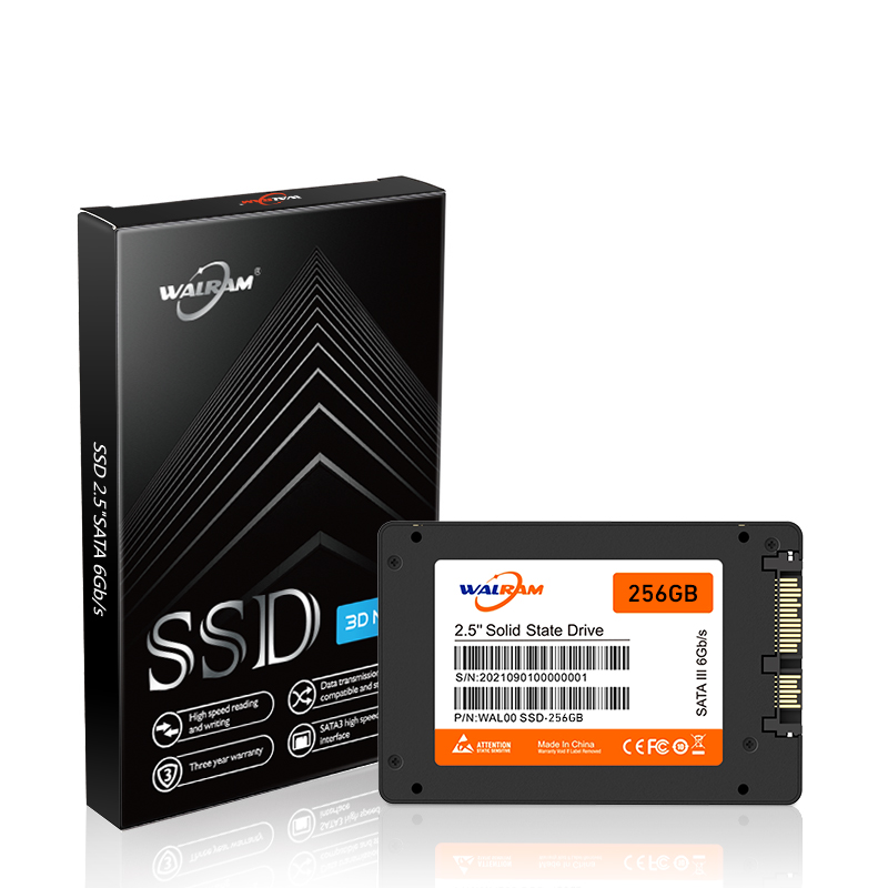 Горяч-продавая Walram SSD 64 ГБ 128 ГБ 256 512 1 ТБ-2,5 дюймов SATA III Внутренний твердотельный накопитель с MLC 3D-NAND