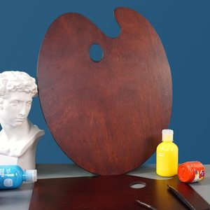 Panwenbo <span class=keywords><strong>Palette</strong></span> de peinture en bois de noyer ovale de haute qualité <span class=keywords><strong>Palette</strong></span> de peinture à l'huile d'artiste Palettes de noyer 30*40 pour <span class=keywords><strong>aquarelle</strong></span> acrylique - Product Image 2
