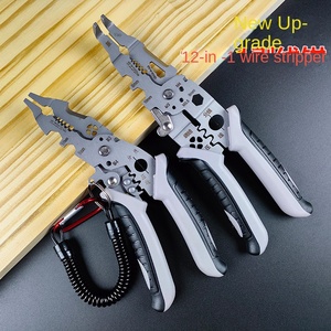 คีมปอกสายไฟอุตสาหกรรมอเนกประสงค์คีมตัดข้อศอกตัวแยกสายไฟแบบพันสายไฟอุปกรณ์ไฟฟ้า - Product Image 3